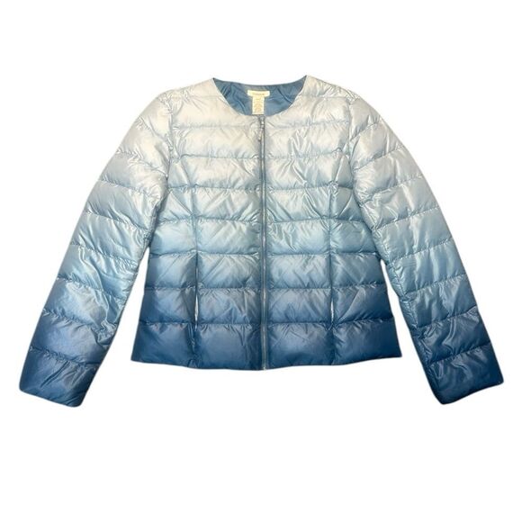 Sundance Sea Change Blue Ombre Down Puffer Jacket Size Medium - Picture 1 of 8